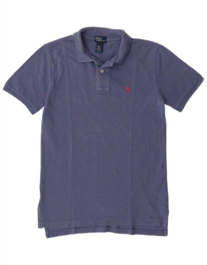 POLO RALPH LAUREN Boys Polo Shirt 10-11 Years Medium  Navy Blue Cotton