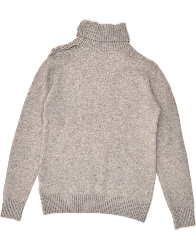 KAPPA Womens Roll Neck Jumper Sweater UK 14 Large Grey Lambswool | Vintage Kappa | Thrift | Second-Hand Kappa | Used Clothing | Messina Hembry 