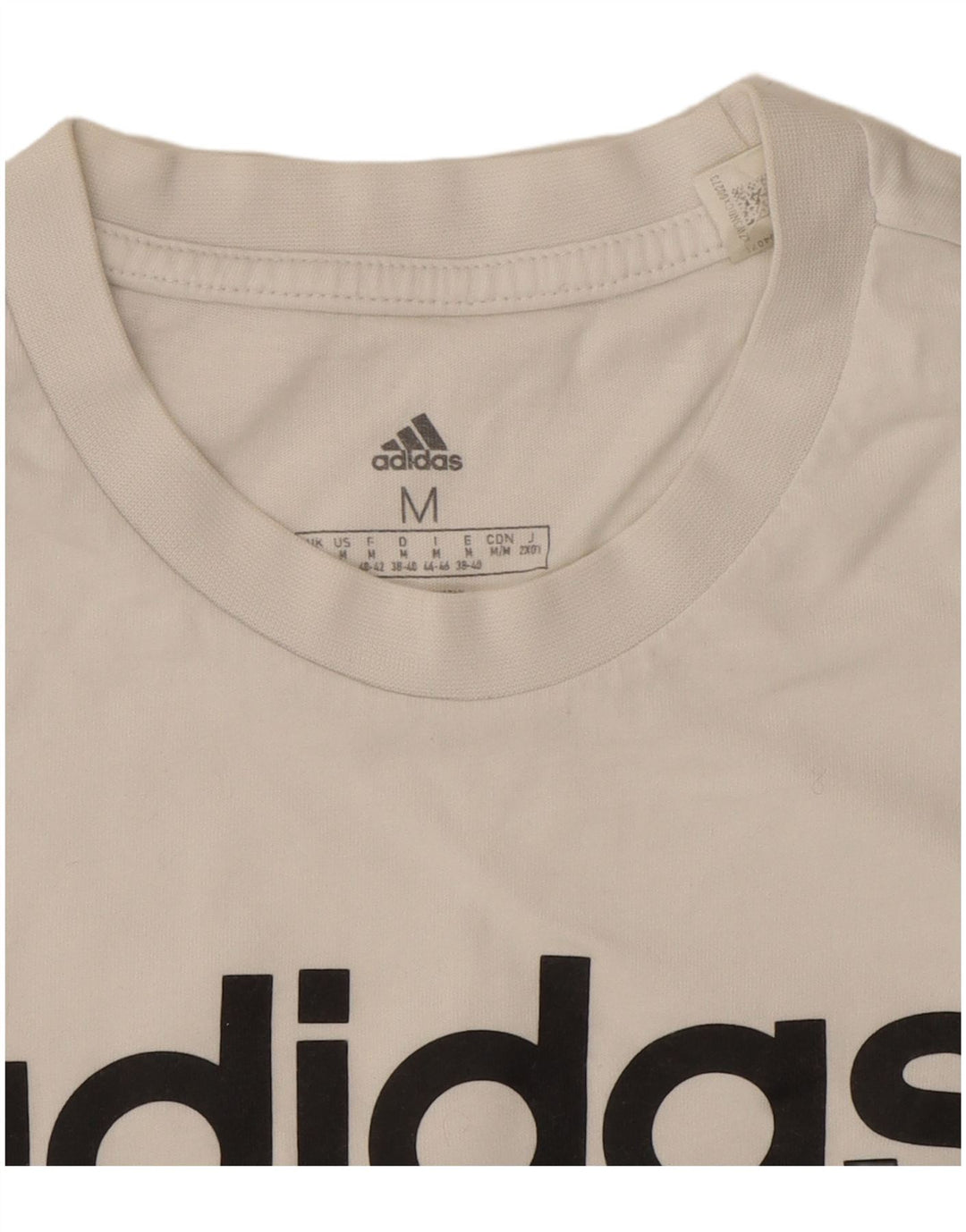 Adidas Womens Graphic T-Shirt Top UK 12/14 Medium White