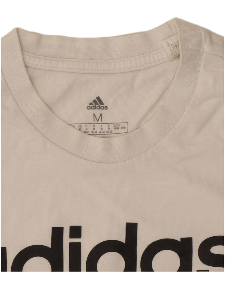 Adidas Womens Graphic T-Shirt Top UK 12/14 Medium White