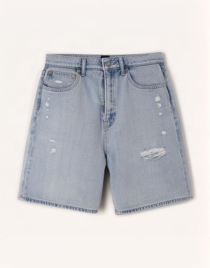 Gap Womens Distressed Denim Shorts Medium W28 Blue Cotton