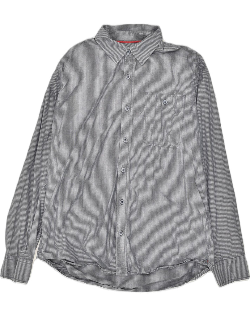 FAT FACE Mens Shirt XL Grey Striped Cotton | Vintage Fat Face | Thrift | Second-Hand Fat Face | Used Clothing | Messina Hembry 