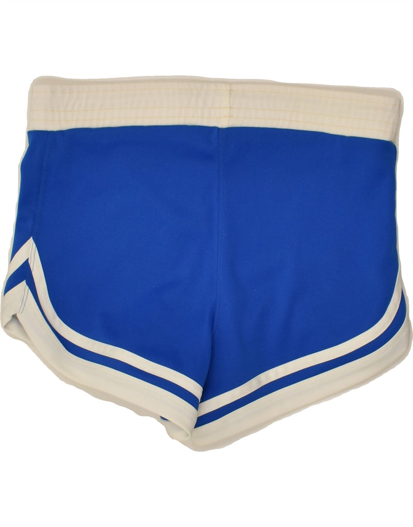 SERGIO TACCHINI Mens Graphic Sport Shorts IT 46 Small Blue Colourblock | Vintage Sergio Tacchini | Thrift | Second-Hand Sergio Tacchini | Used Clothing | Messina Hembry 