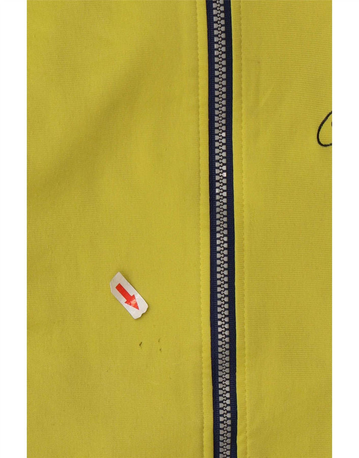 Asics Boys Tracksuit Top Jacket 13-14 Years Yellow Colourblock