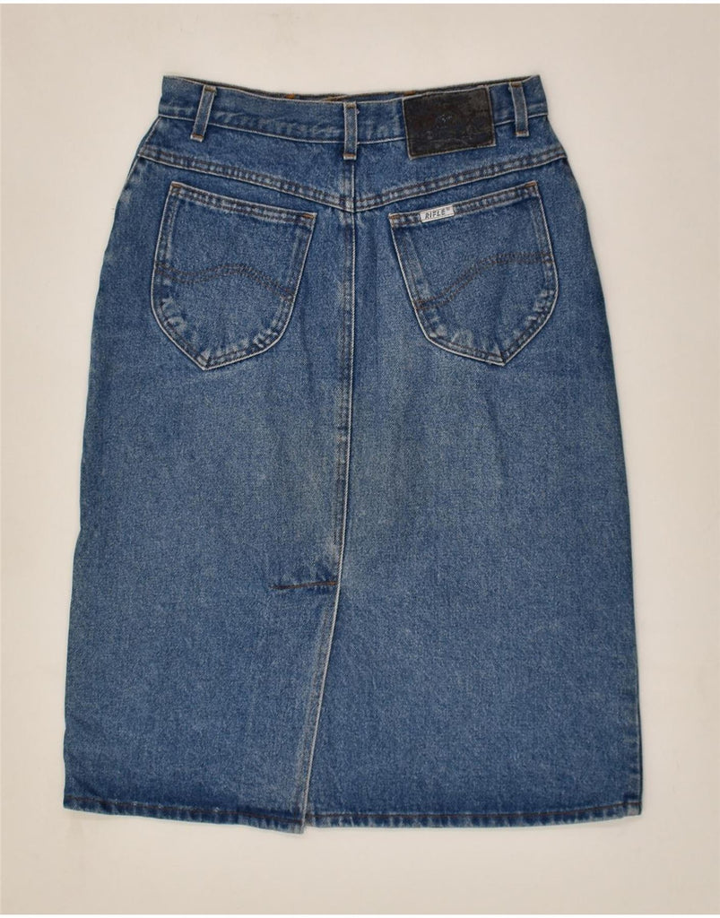 RIFLE Womens Denim Skirt W30 Medium  Blue Cotton | Vintage Rifle | Thrift | Second-Hand Rifle | Used Clothing | Messina Hembry 