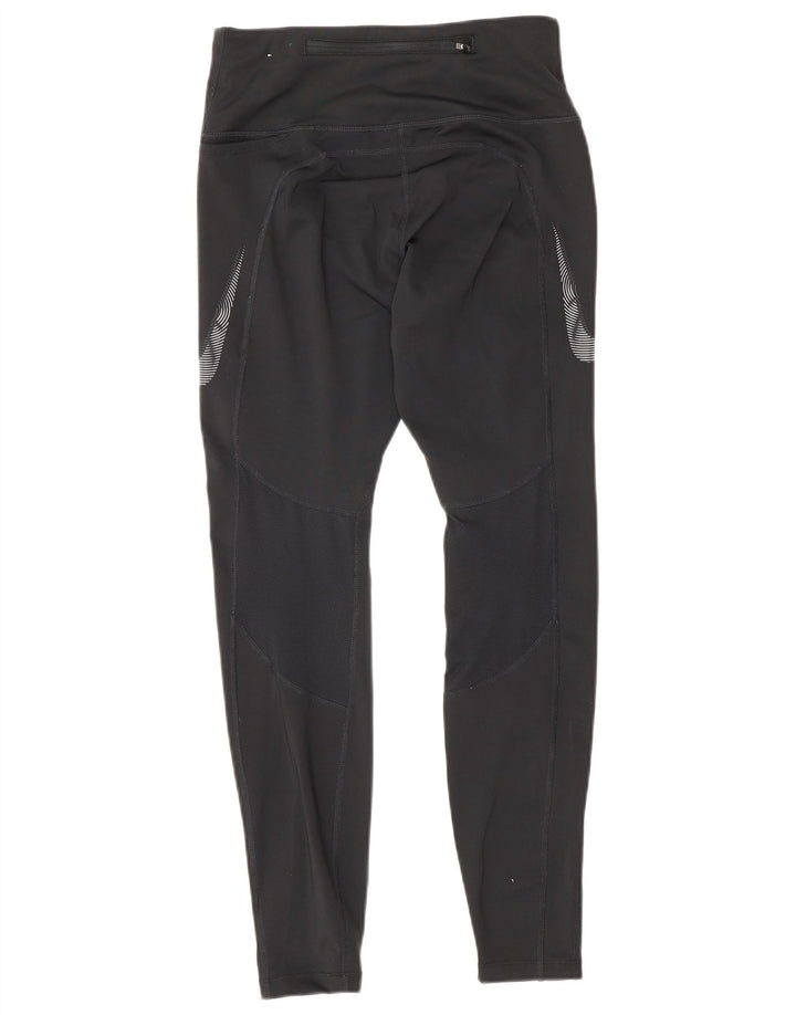 Nike Womens Dri Fit Leggings UK 8 Small Black Colourblock Polyester