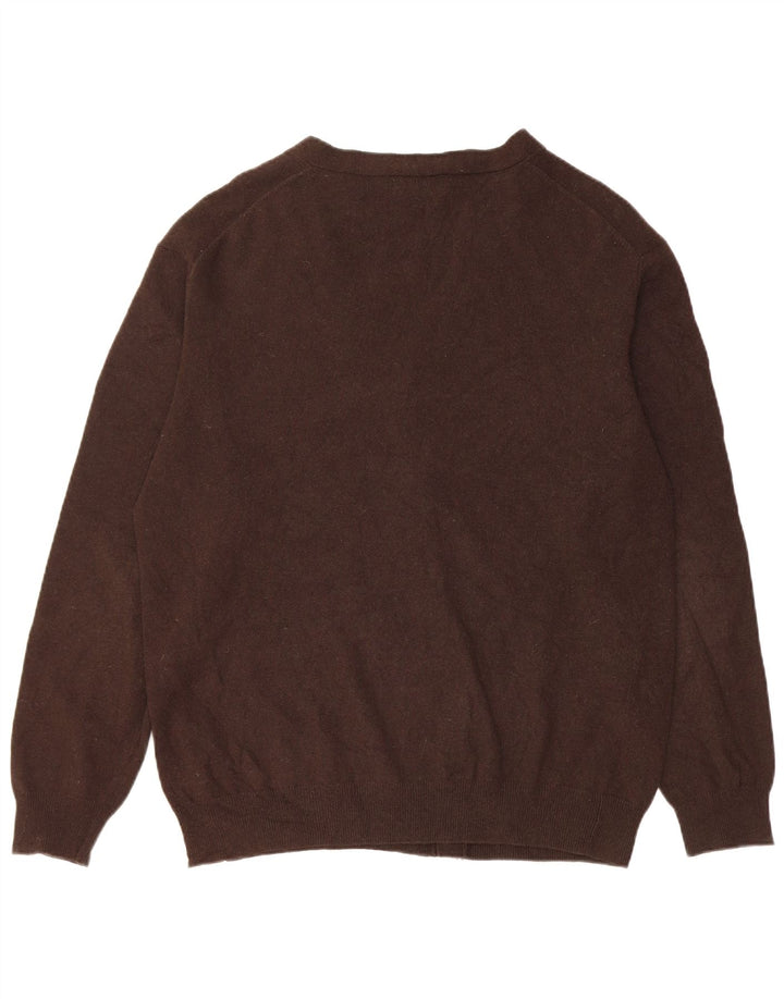 Kappa Mens Cardigan Sweater XL Brown