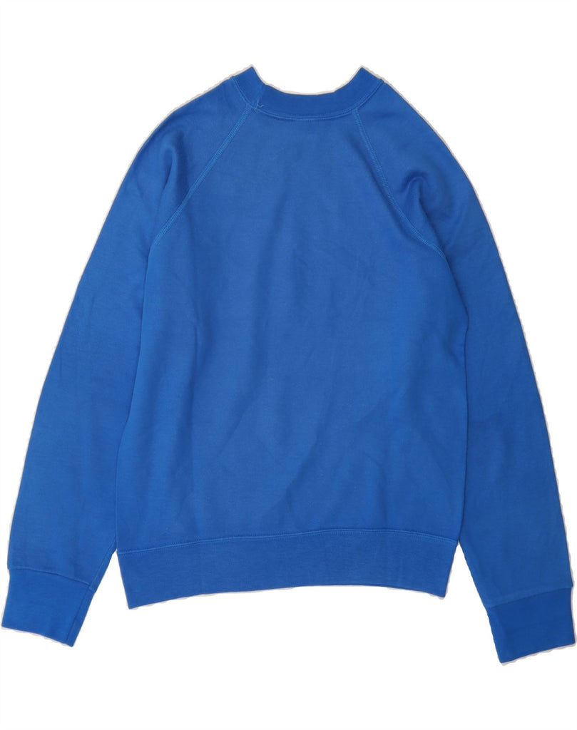 CHAMPION Womens Graphic Sweatshirt Jumper UK 14 Medium Blue Acrylic Vintage Champion and Second-Hand Champion from Messina Hembry 