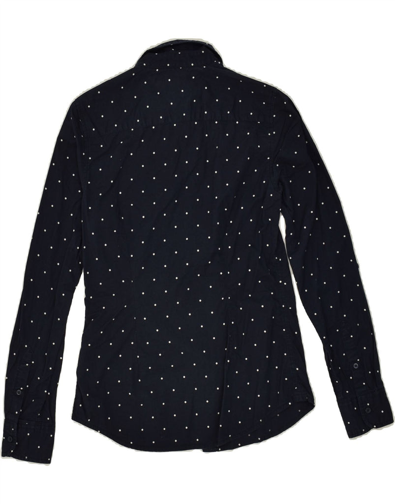 TOMMY HILFIGER Womens Shirt UK 6 XS Navy Blue Polka Dot Cotton Vintage Tommy Hilfiger and Second-Hand Tommy Hilfiger from Messina Hembry 