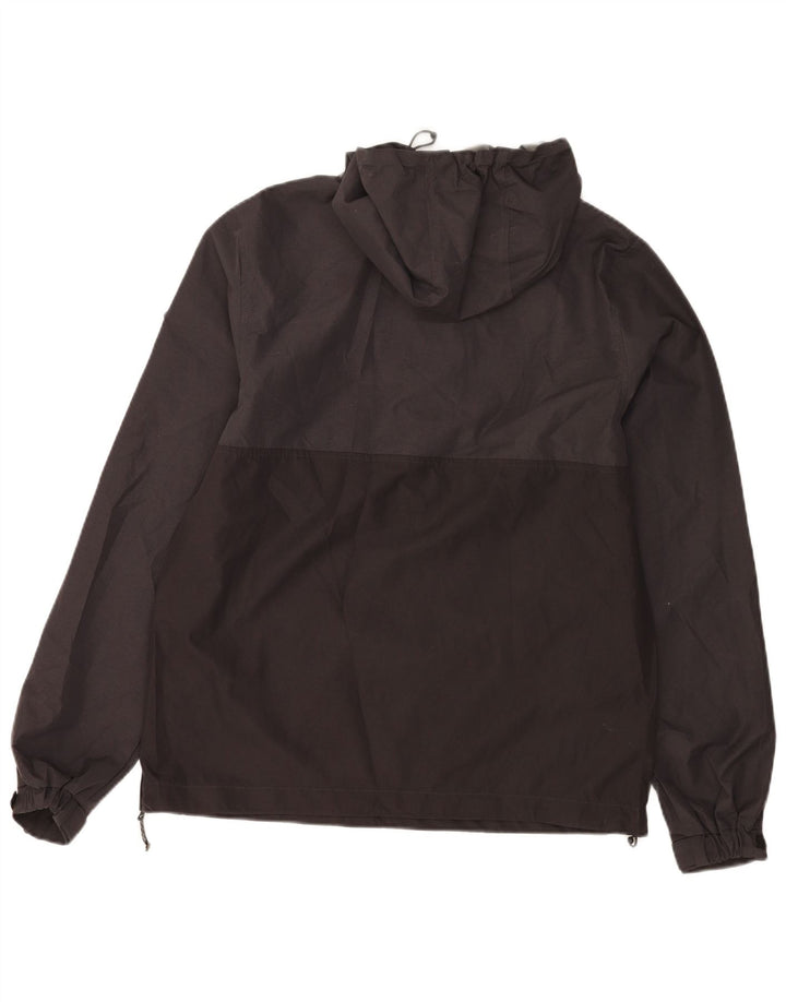 Billabong Mens Hooded Anorak Rain Jacket UK 38 Medium Black Colourblock
