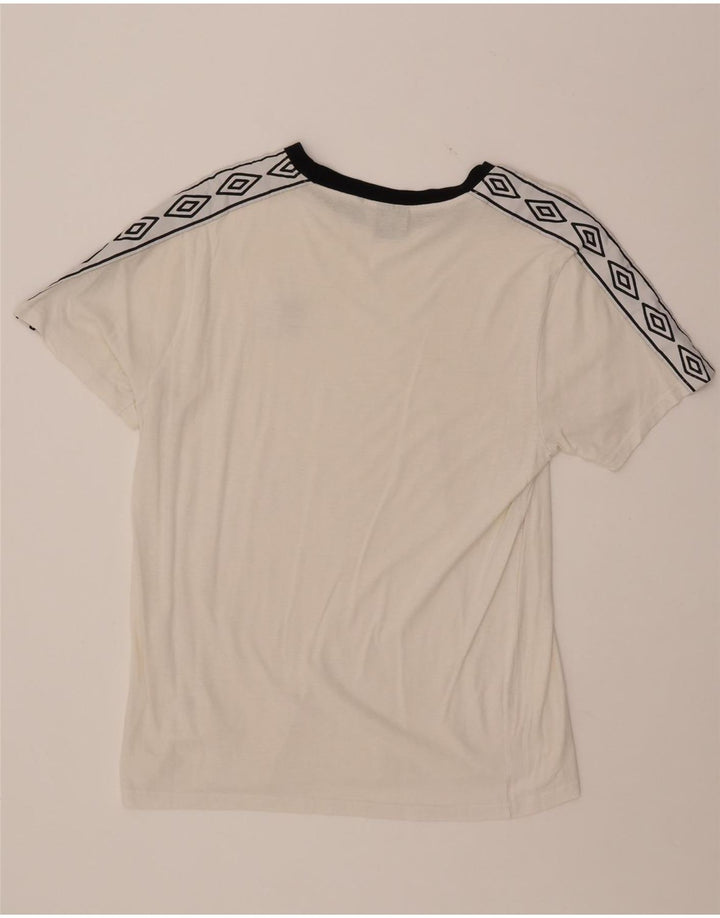 UMBRO Womens Graphic T-Shirt Top UK 16 Large White Cotton