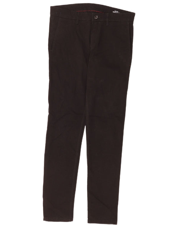 Zara Mens Slim Chino Trousers EU 40 Medium W31 L30 Black Cotton