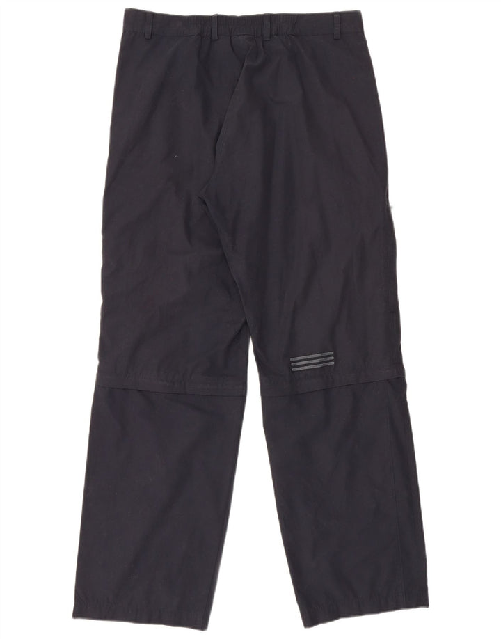 Adidas Mens Straight Cargo Trousers Medium W32 L31 Navy Blue Polyester