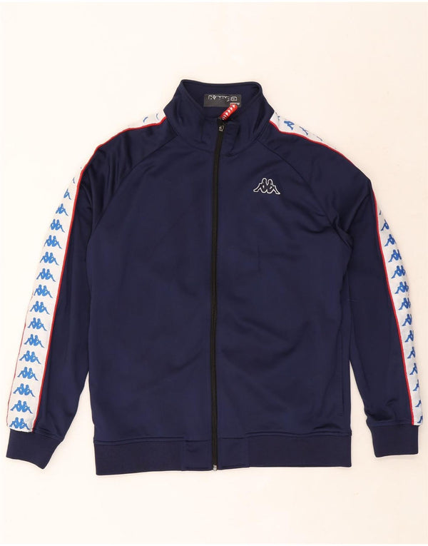 Kappa Mens Graphic Tracksuit Top Jacket Medium Navy Blue Colourblock