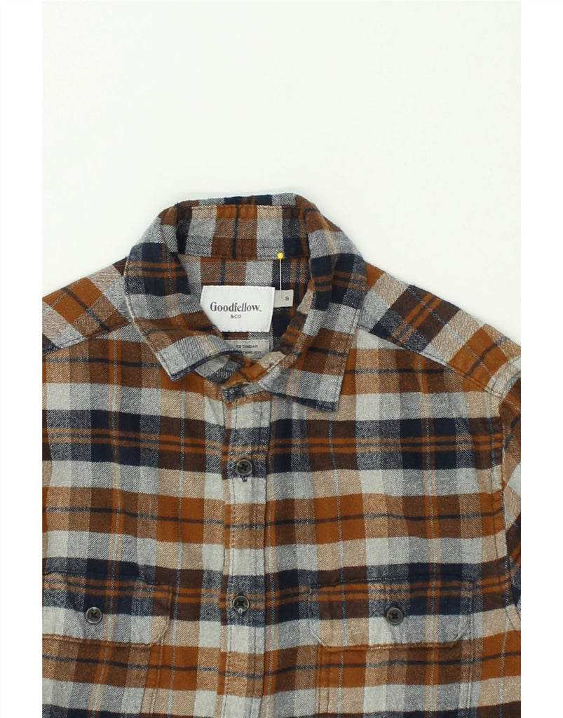 VINTAGE Mens Flannel Shirt Small Brown Check Cotton | Vintage Vintage | Thrift | Second-Hand Vintage | Used Clothing | Messina Hembry 