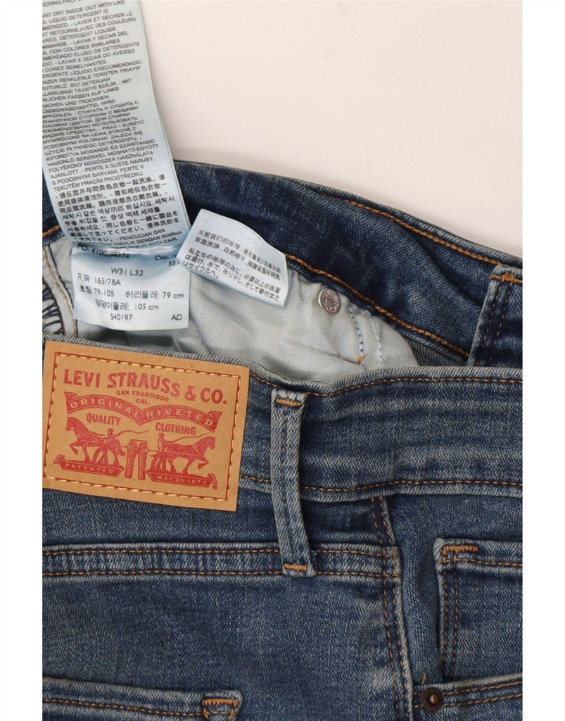 LEVI'S Womens Crop Mid Rise Skinny Jeans W31 L26  Blue Cotton Vintage Levi's and Second-Hand Levi's from Messina Hembry 