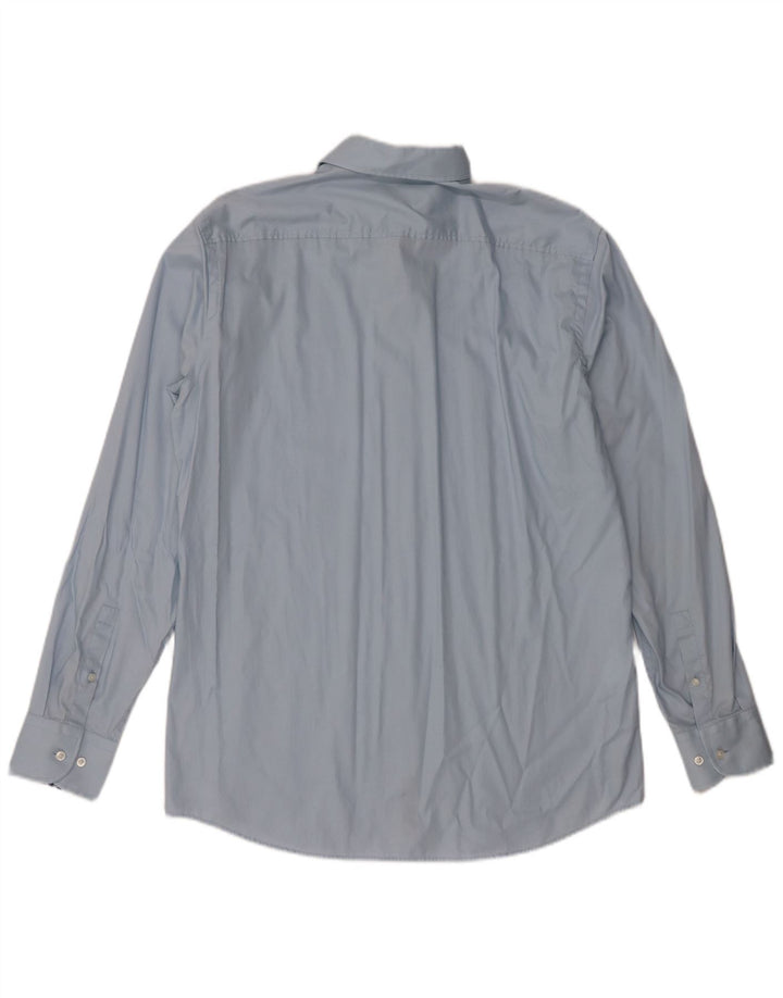 Hugo Boss Mens Slim Fit Shirt Large Blue Cotton