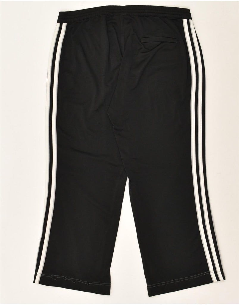 ADIDAS Womens Tracksuit Trousers UK 16 Large Black Polyester | Vintage Adidas | Thrift | Second-Hand Adidas | Used Clothing | Messina Hembry 