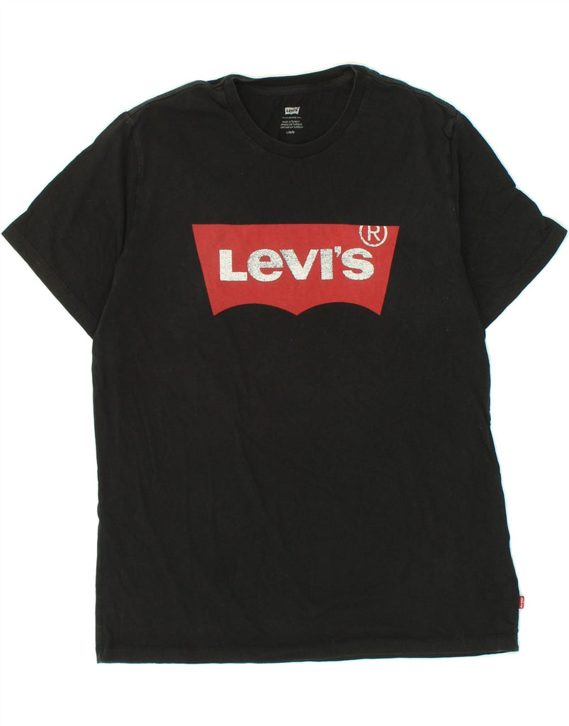 LEVI'S Mens Graphic T-Shirt Top Large Black | Vintage Levi's | Thrift | Second-Hand Levi's | Used Clothing | Messina Hembry 