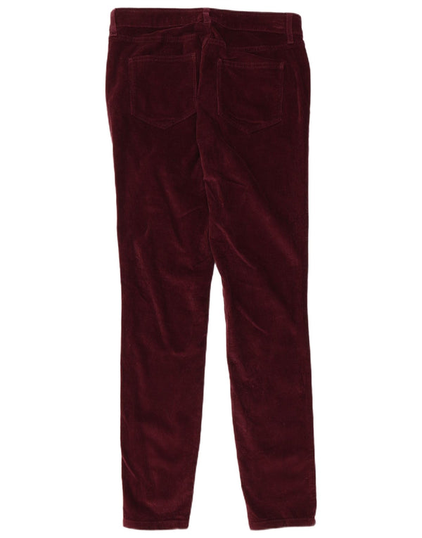 FAT FACE Womens Jegging Corduroy Trousers UK 10 Small W28 L30 Burgundy