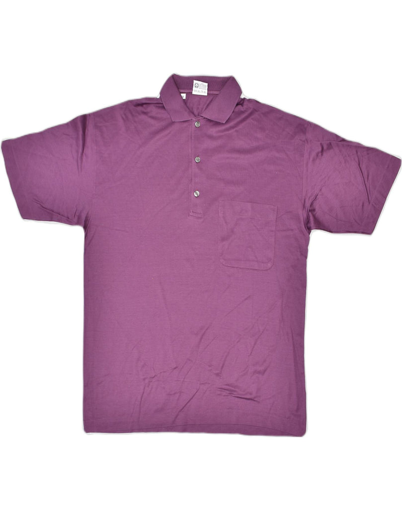 VINTAGE Mens Polo Shirt Small Purple Cotton | Vintage | Thrift | Second-Hand | Used Clothing | Messina Hembry 