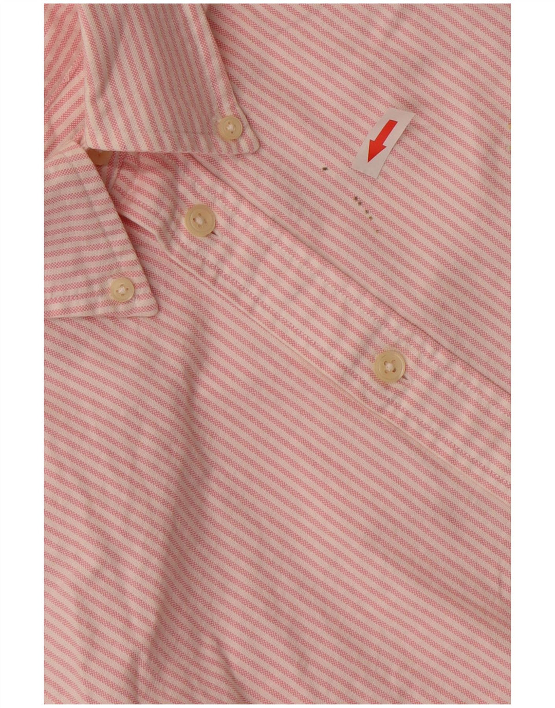 Ralph Lauren Mens Custom Fit Shirt Small Pink Striped Cotton