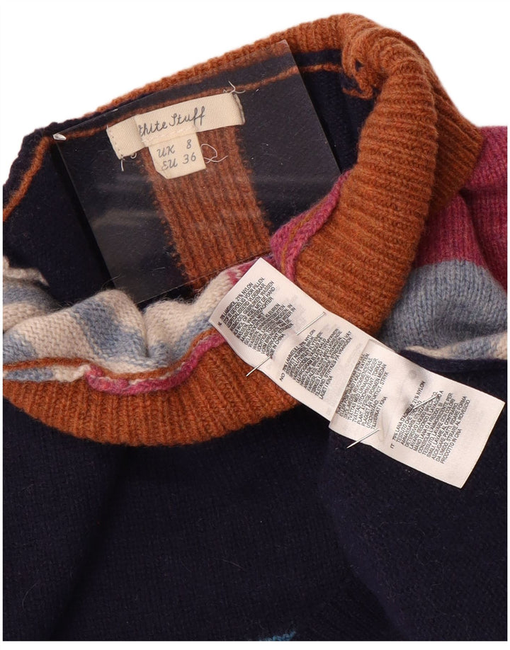 WHITE STUFF Womens Turtle Neck Jumper Sweater UK 8 Small  Multicoloured