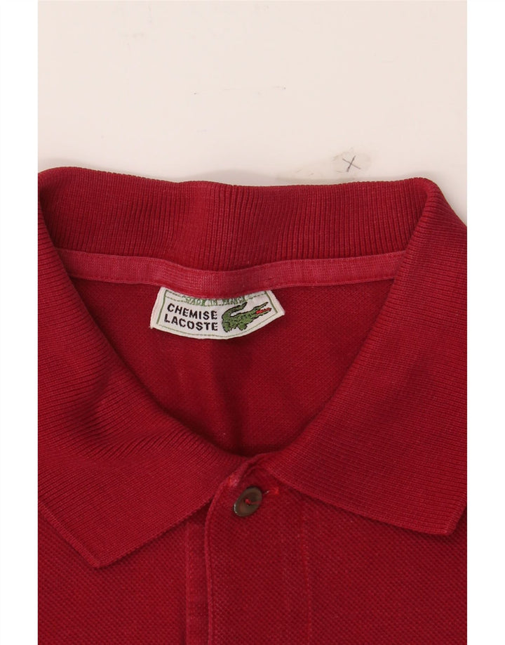 LACOSTE Mens Polo Shirt Small Red Cotton Vintage Lacoste and Second-Hand Lacoste from Messina Hembry 