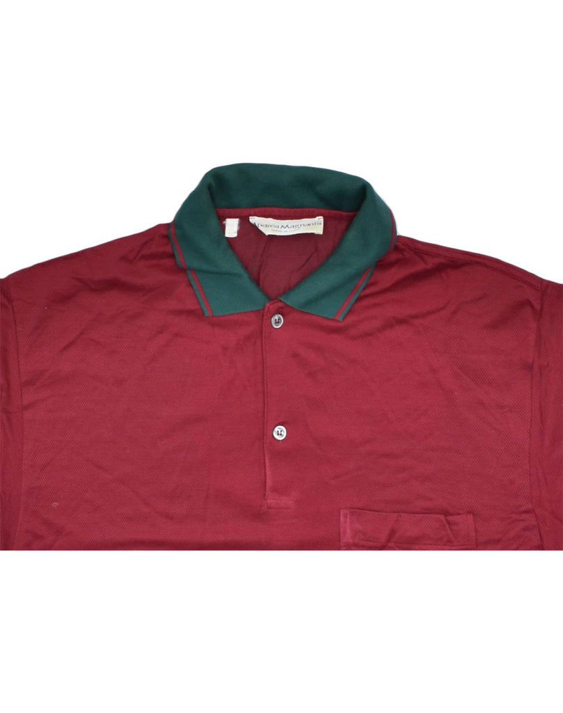 VINTAGE Mens Polo Shirt IT 50 Medium Red Cotton | Vintage | Thrift | Second-Hand | Used Clothing | Messina Hembry 