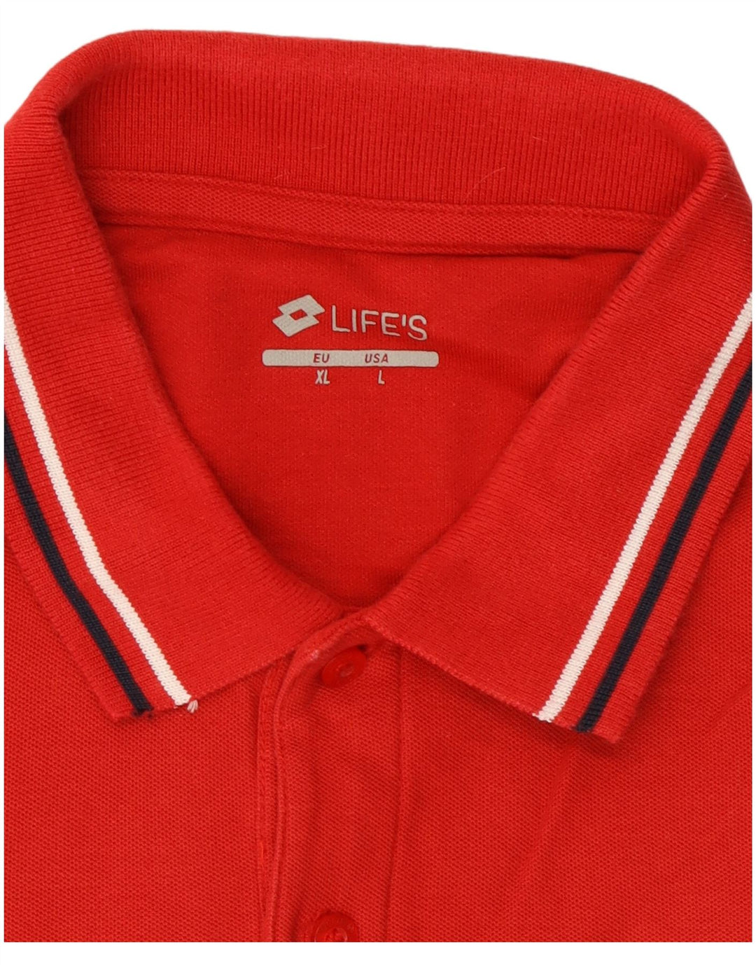 Lotto Mens Polo Shirt Large Red Cotton