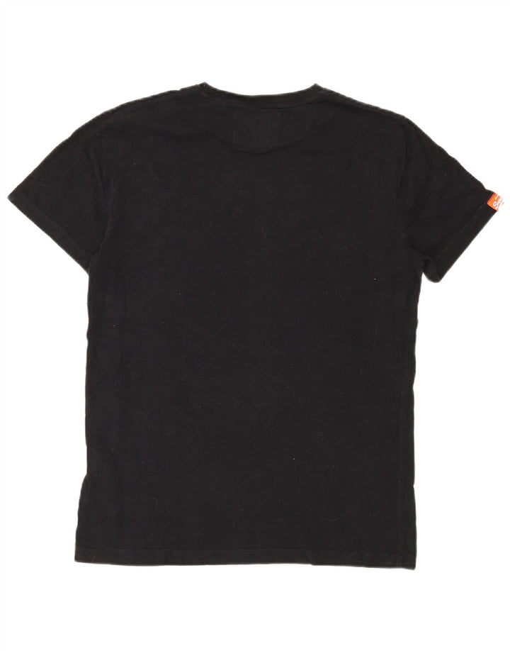 Superdry Mens T-Shirt Top Medium Black Cotton