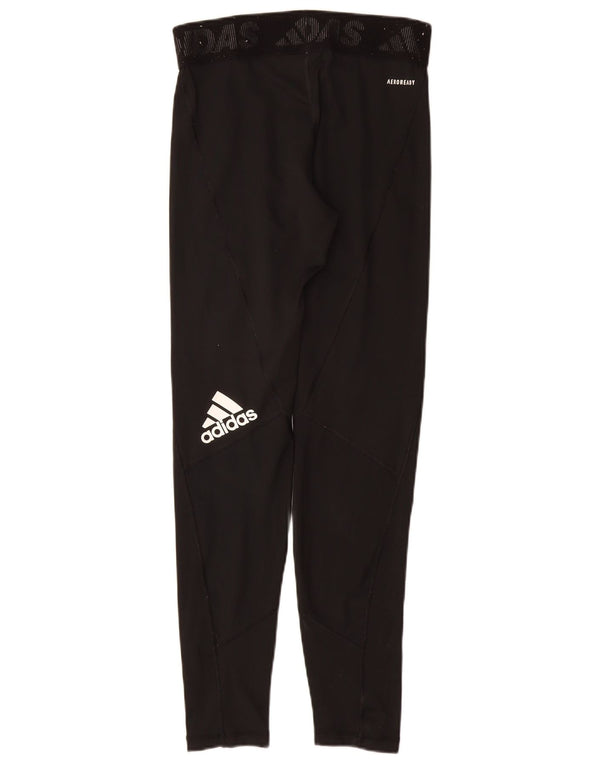 ADIDAS Girls Primegreen Graphic Leggings 14-15 Years  Black