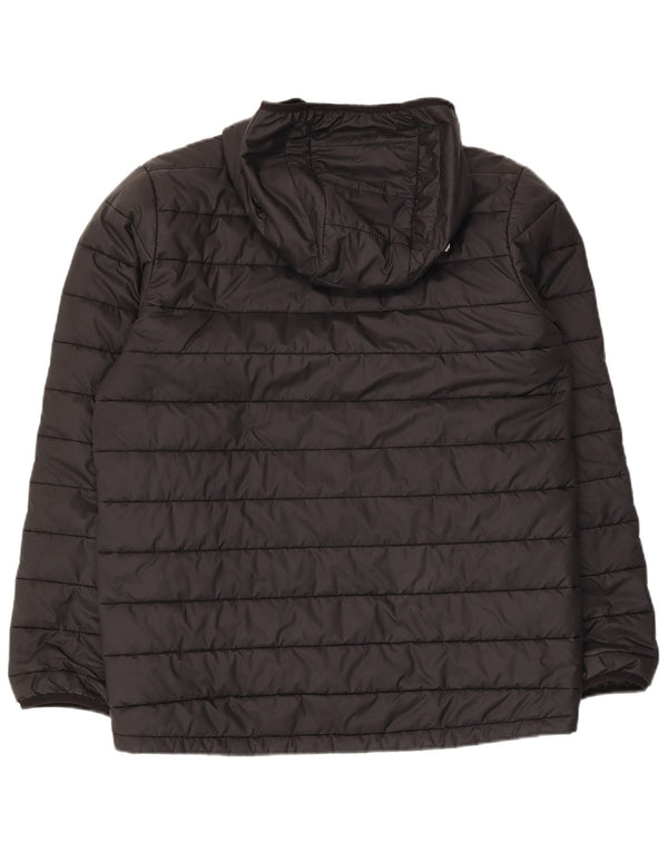 The North Face Boys Hooded Padded Jacket 13-14 Years XL Black Polyester