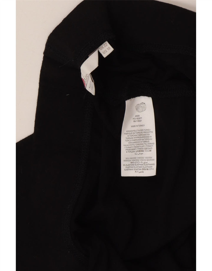 Marks & Spencer Womens Leggings UK 22 3XL Black Viscose