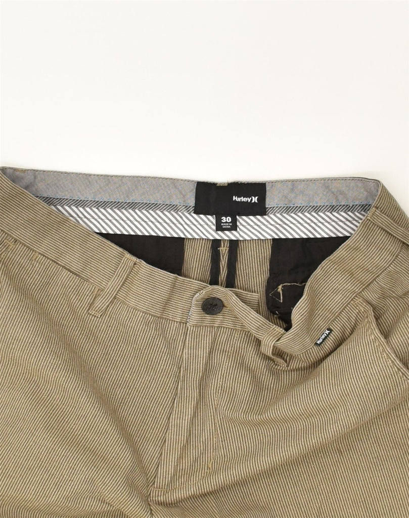 HURLEY Mens Chino Shorts W30 Medium  Brown Cotton | Vintage Hurley | Thrift | Second-Hand Hurley | Used Clothing | Messina Hembry 