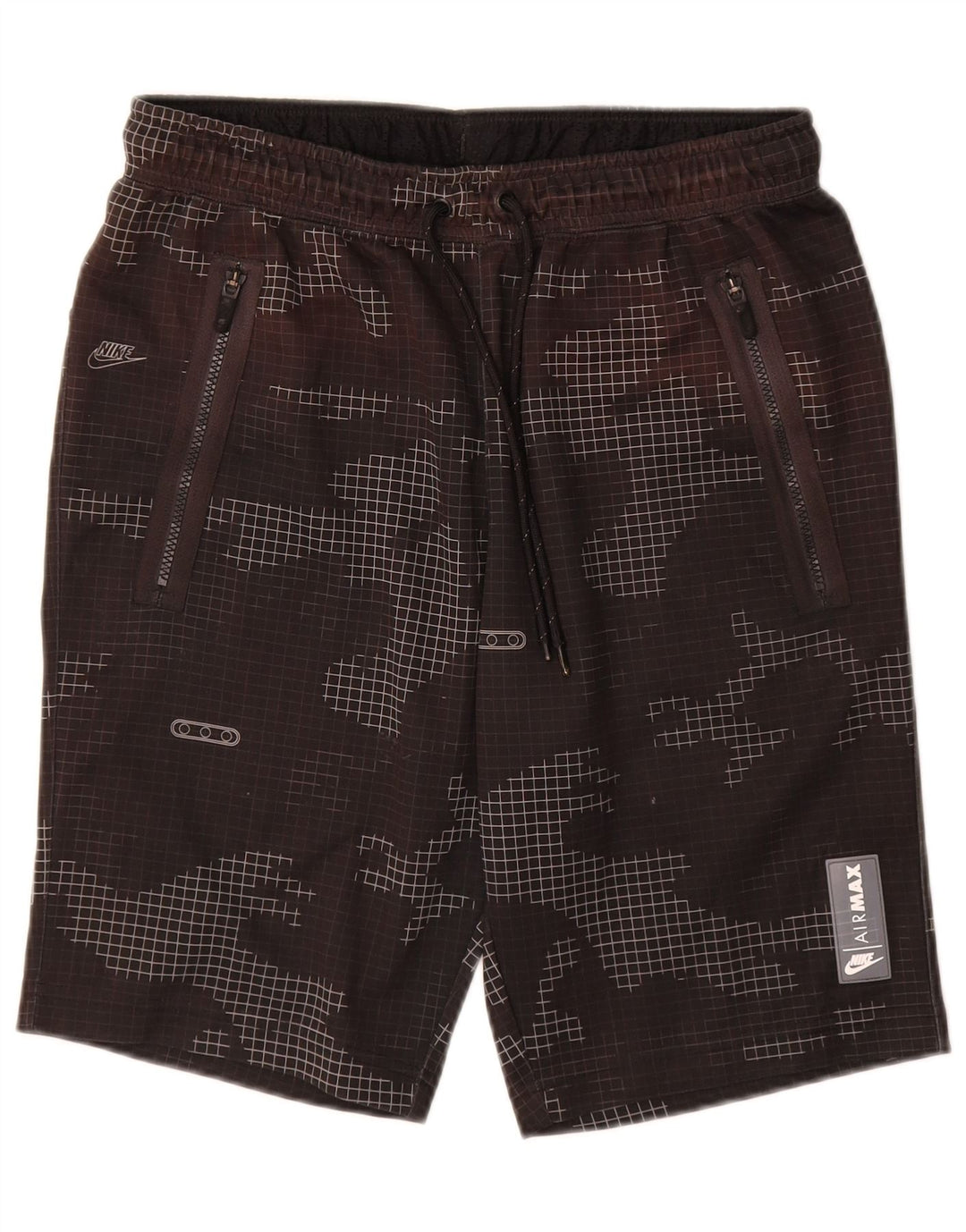 Nike Mens Sport Shorts Medium W32 L10 Black Camouflage Polyester