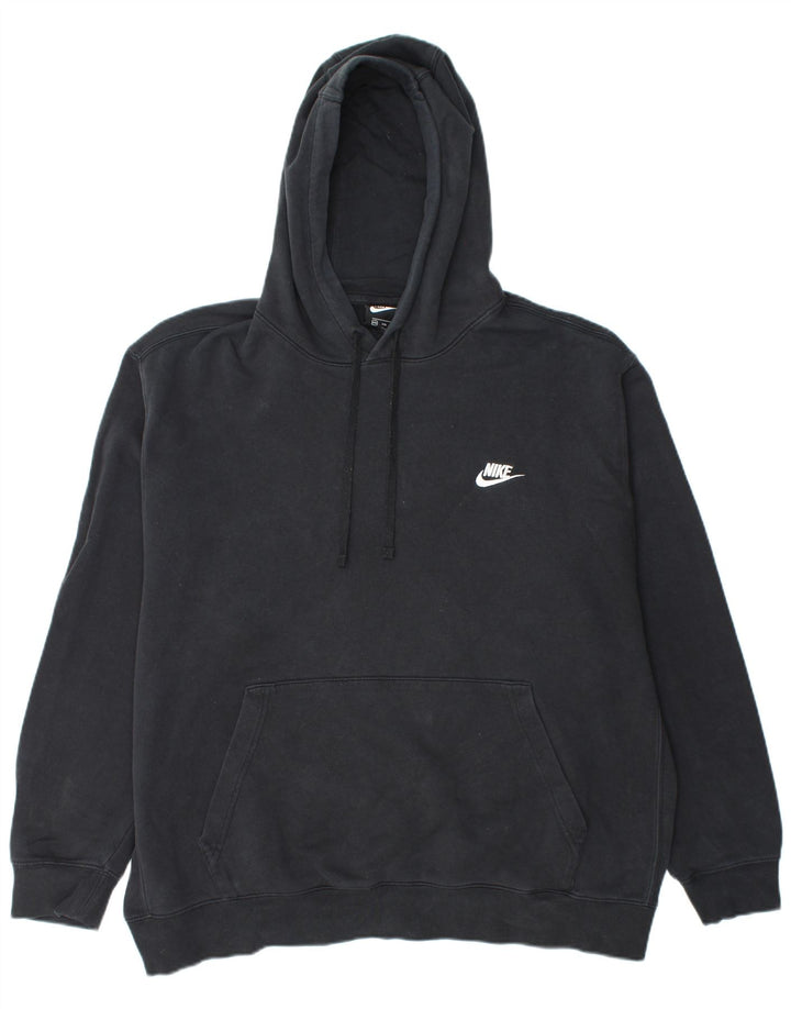 NIKE Mens Hoodie Jumper 2XL Black Cotton