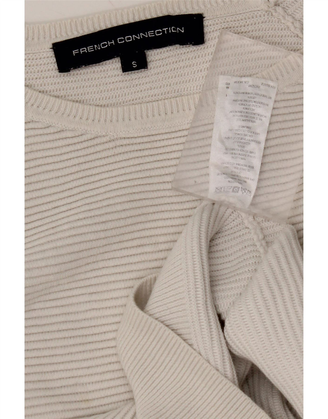 FRENCH CONNECTION Womens Boat Neck Jumper Sweater UK 10 Small White