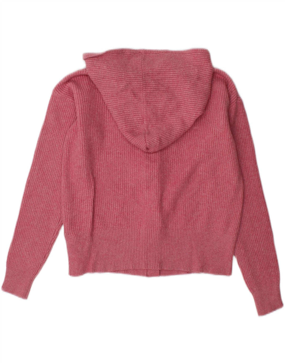 Marks & Spencer Womens Hooded Oversized Cardigan Sweater UK 10 Small Pink