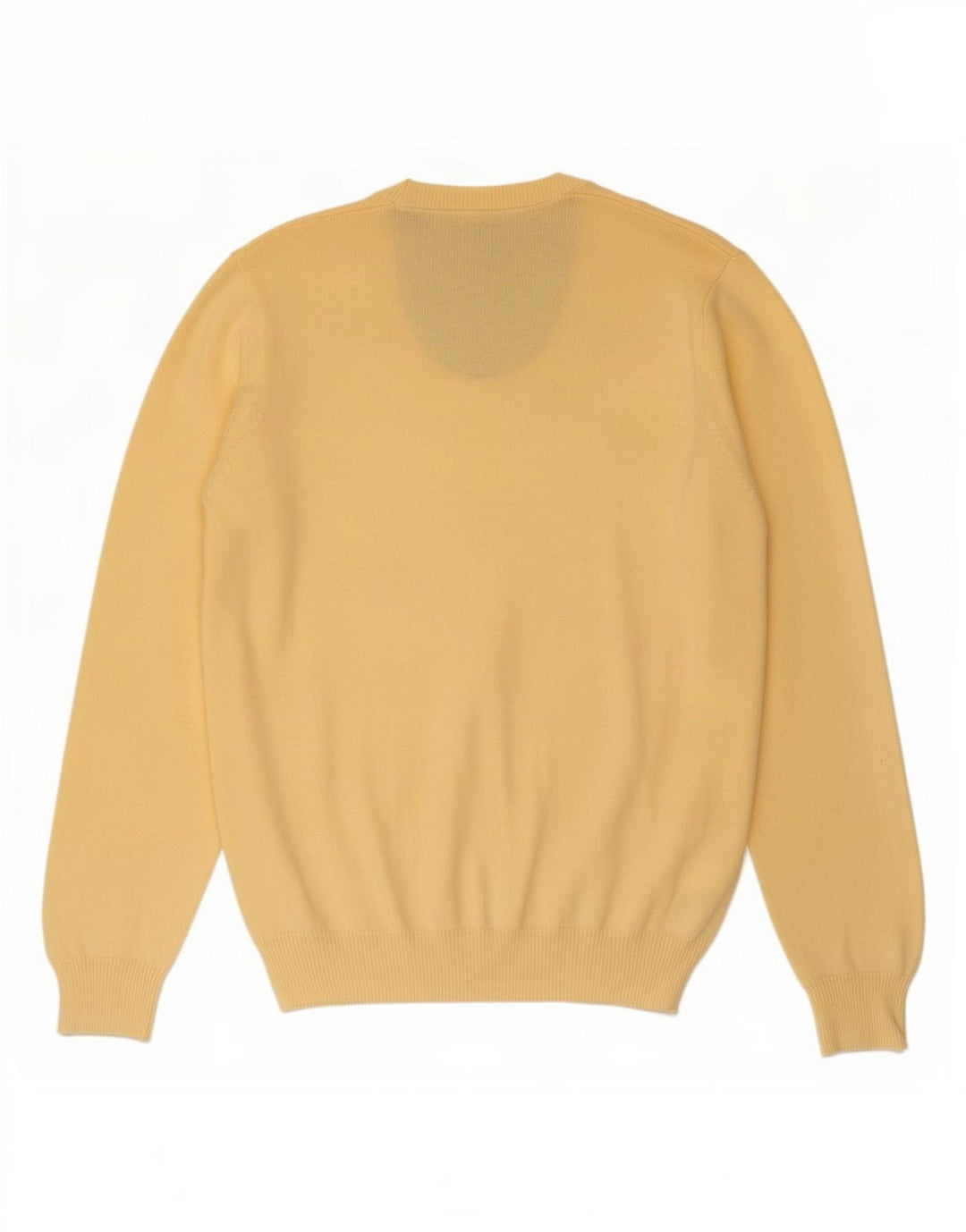 Marks & Spencer Mens Blue Harbour V-Neck Jumper Sweater Medium Yellow