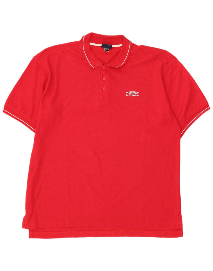 Umbro Mens Polo Shirt XL Red Polyester
