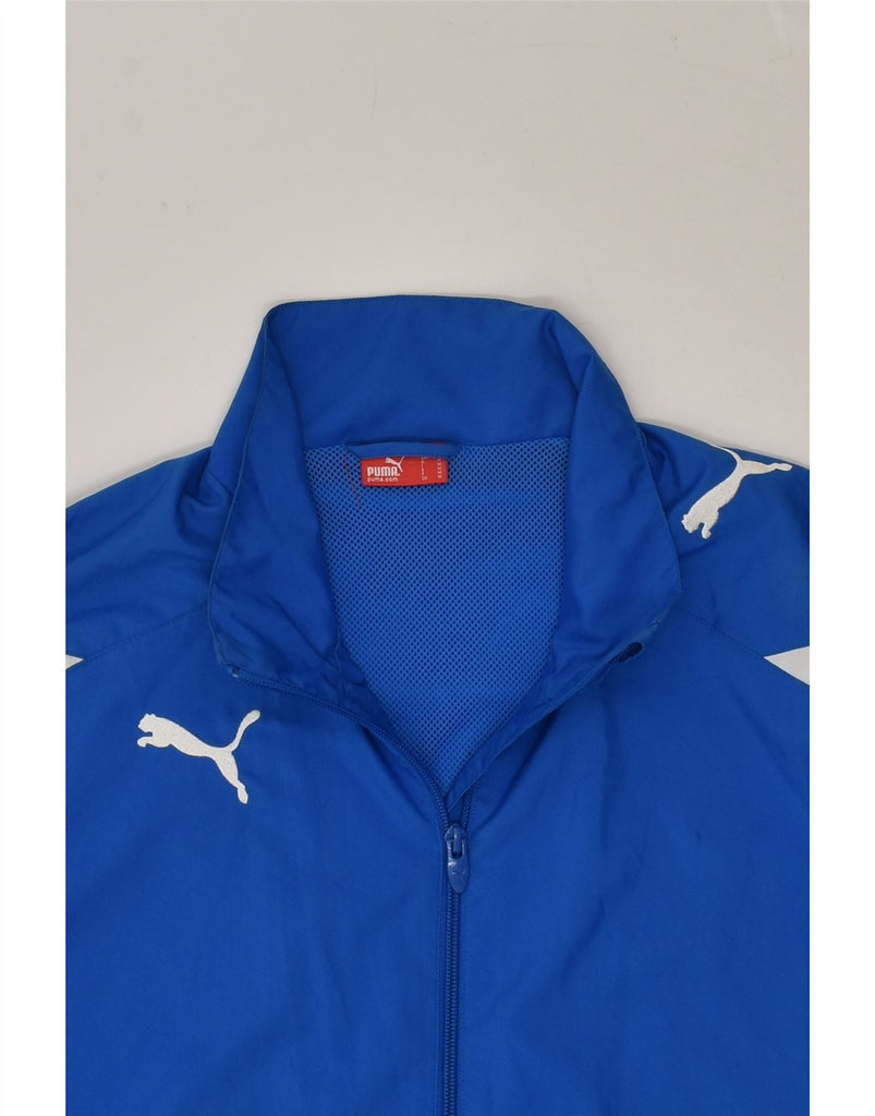 PUMA Mens Tracksuit Top Jacket Medium Blue Polyester | Vintage Puma | Thrift | Second-Hand Puma | Used Clothing | Messina Hembry 