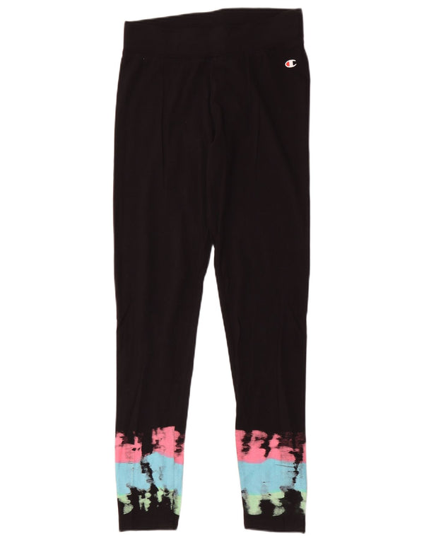 Champion Girls Leggings 13-14 Years XL Black Tie Dye