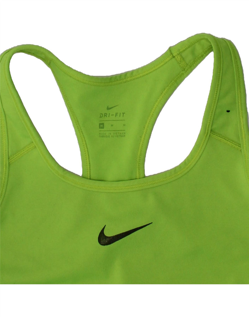 NIKE Womens Sport Bra Top UK 14 Medium Green Sports Vintage Nike and Second-Hand Nike from Messina Hembry 