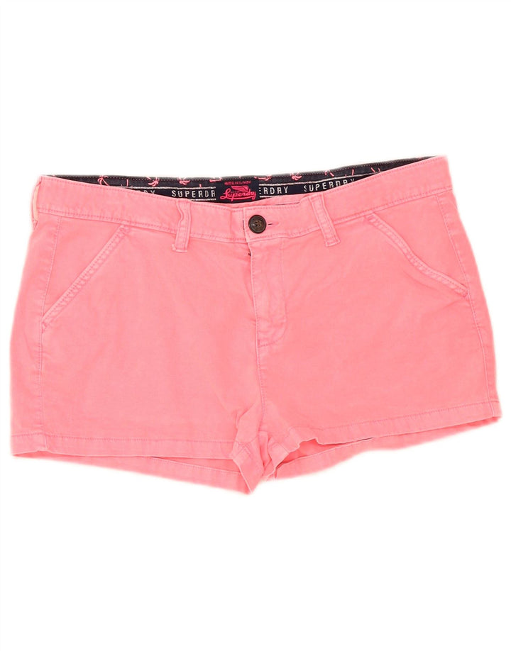 Superdry Womens Hot Pants W34 Large Pink Cotton