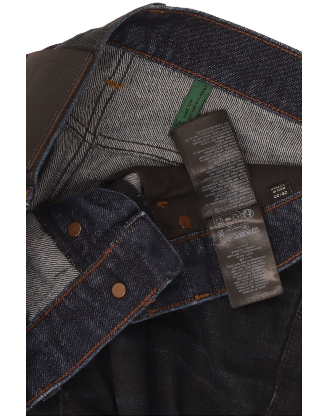 G-Star Mens 3301 Slim Jeans W29 L30 Navy Blue Cotton