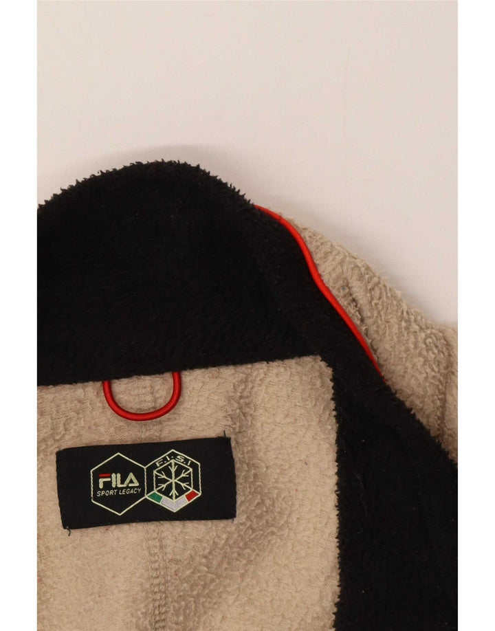 Fila Mens Fleece Jacket UK 40 Large Beige