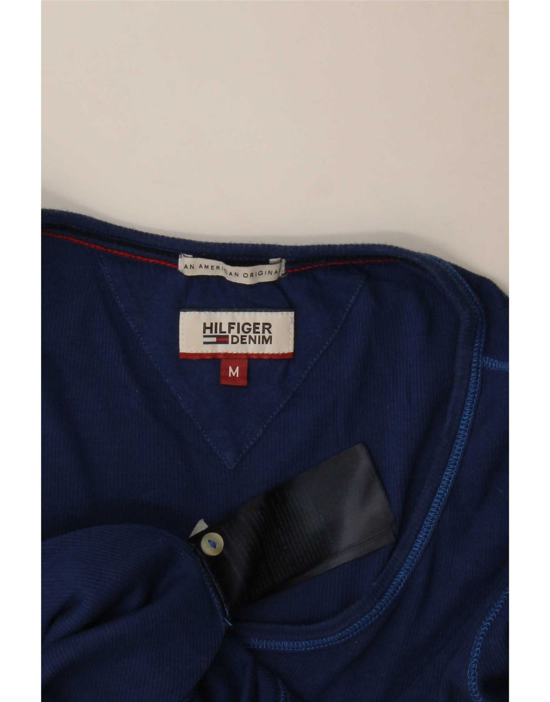 Tommy Hilfiger Womens Top Long Sleeve UK 12 Medium Navy Blue