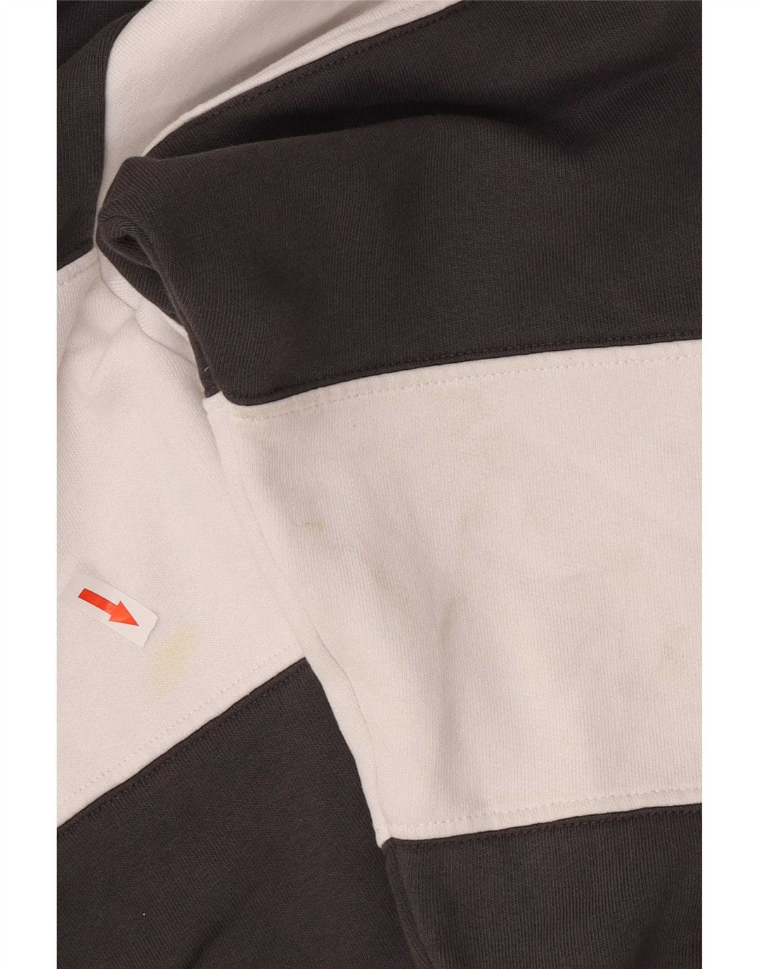 Levi's Womens Oversized Crop Sweatshirt Jumper UK 14 Medium Black Striped