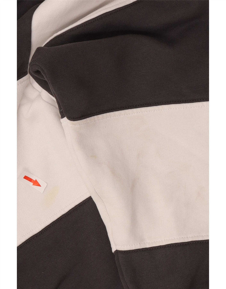 Levi's Womens Oversized Crop Sweatshirt Jumper UK 14 Medium Black Striped